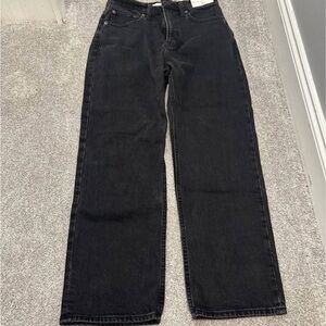 Abercrombie & Fitch Men's Dark Gray Relaxed Jeans